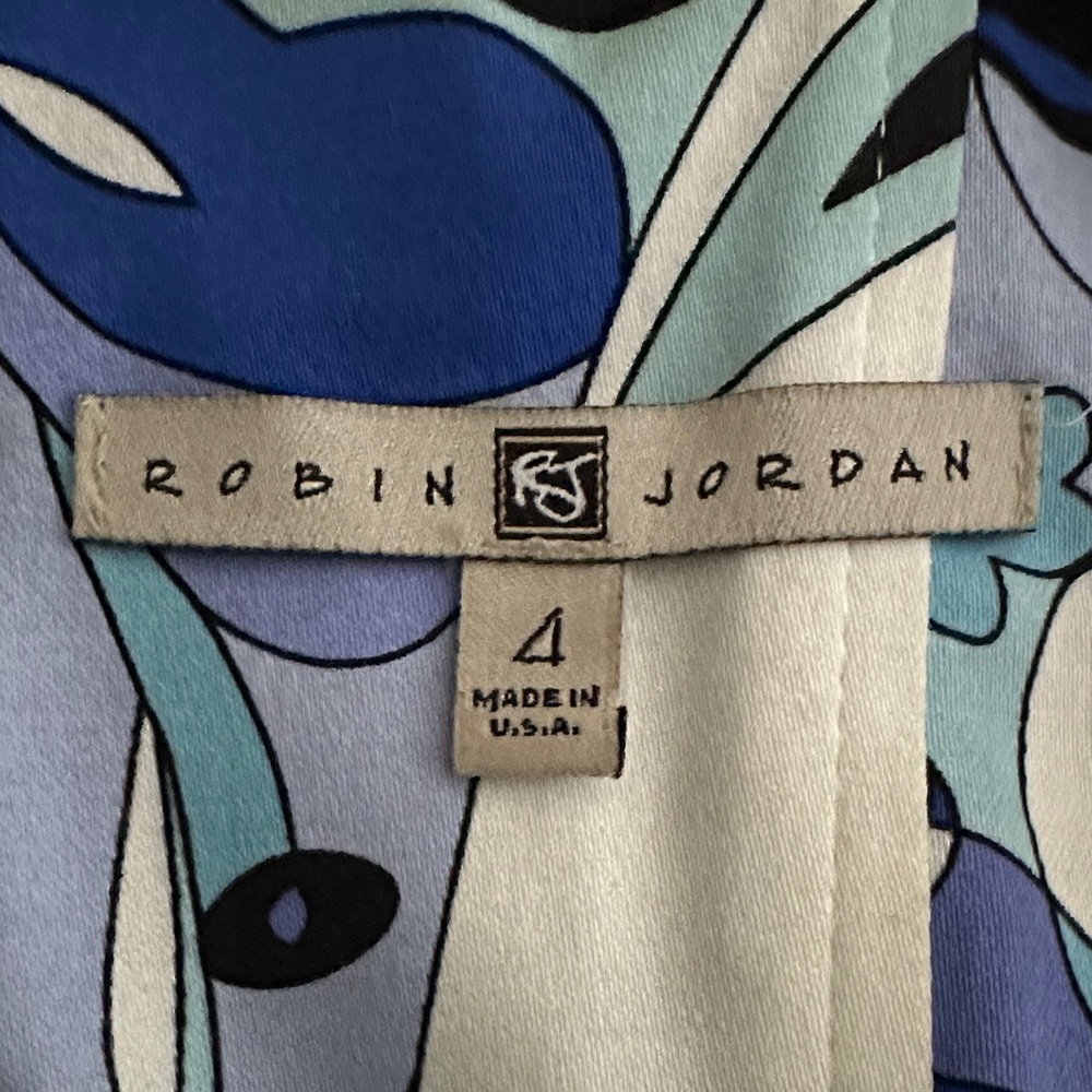 Robin Jordan Blue and White Floral Midi Dress - Picture 2 of 3